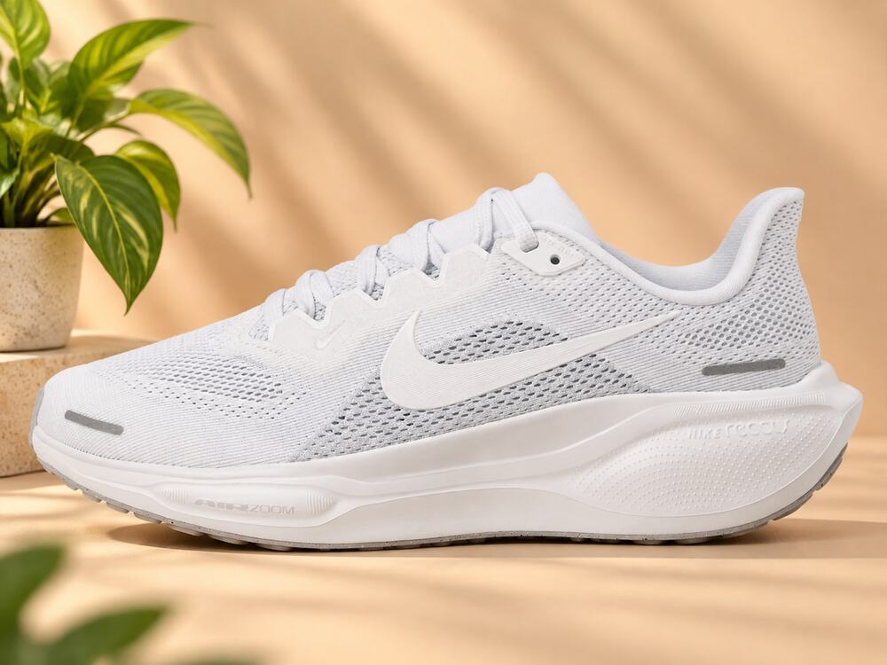 NWT Nike Women's Pegasus 41 Running Shoes White/Silver Size 8.5 Medium